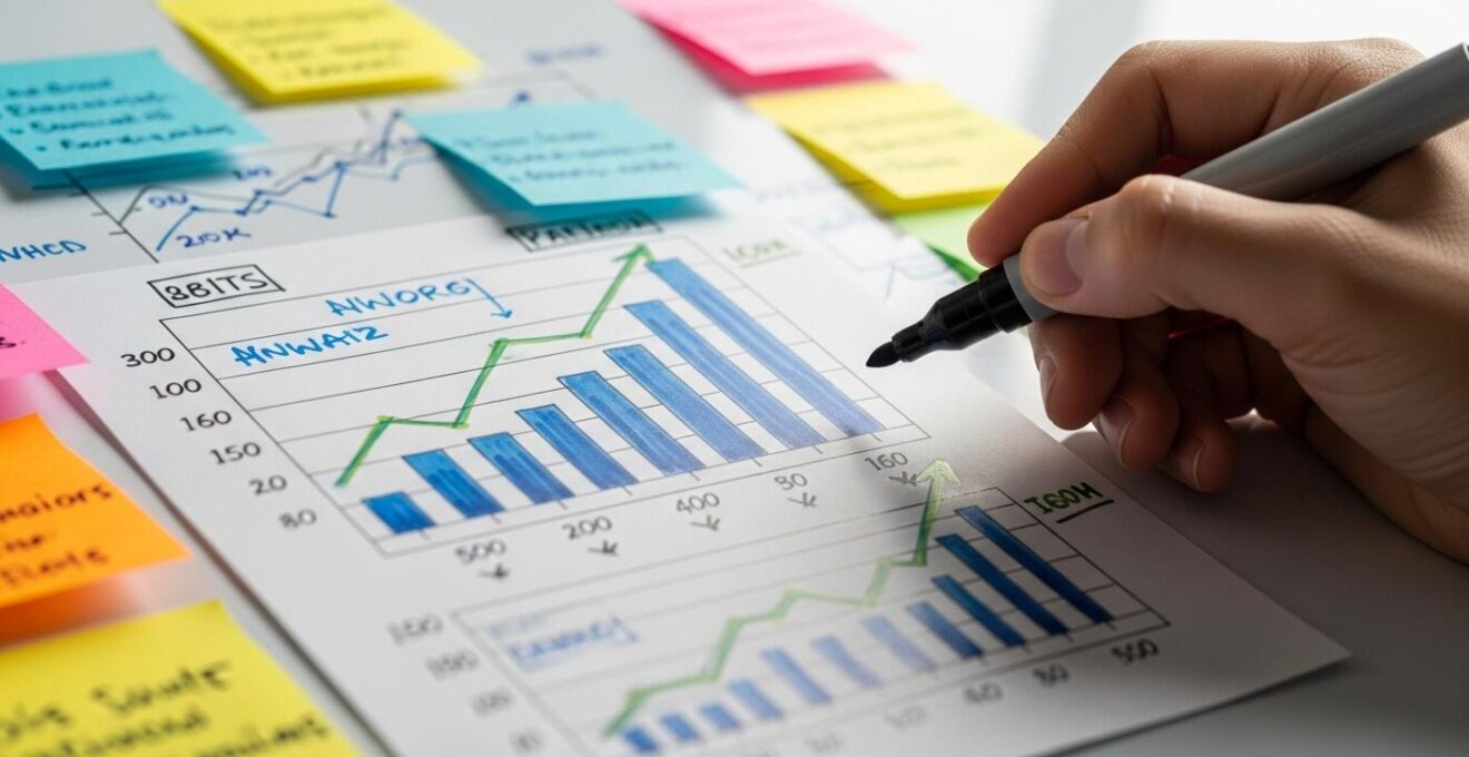 Visualisation symbolique du potentiel caché d'une entreprise révélé par un audit