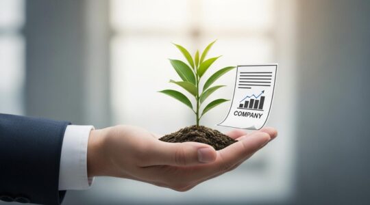 Illustration symbolique d'une assurance-vie sécurisant la reprise d'une entreprise