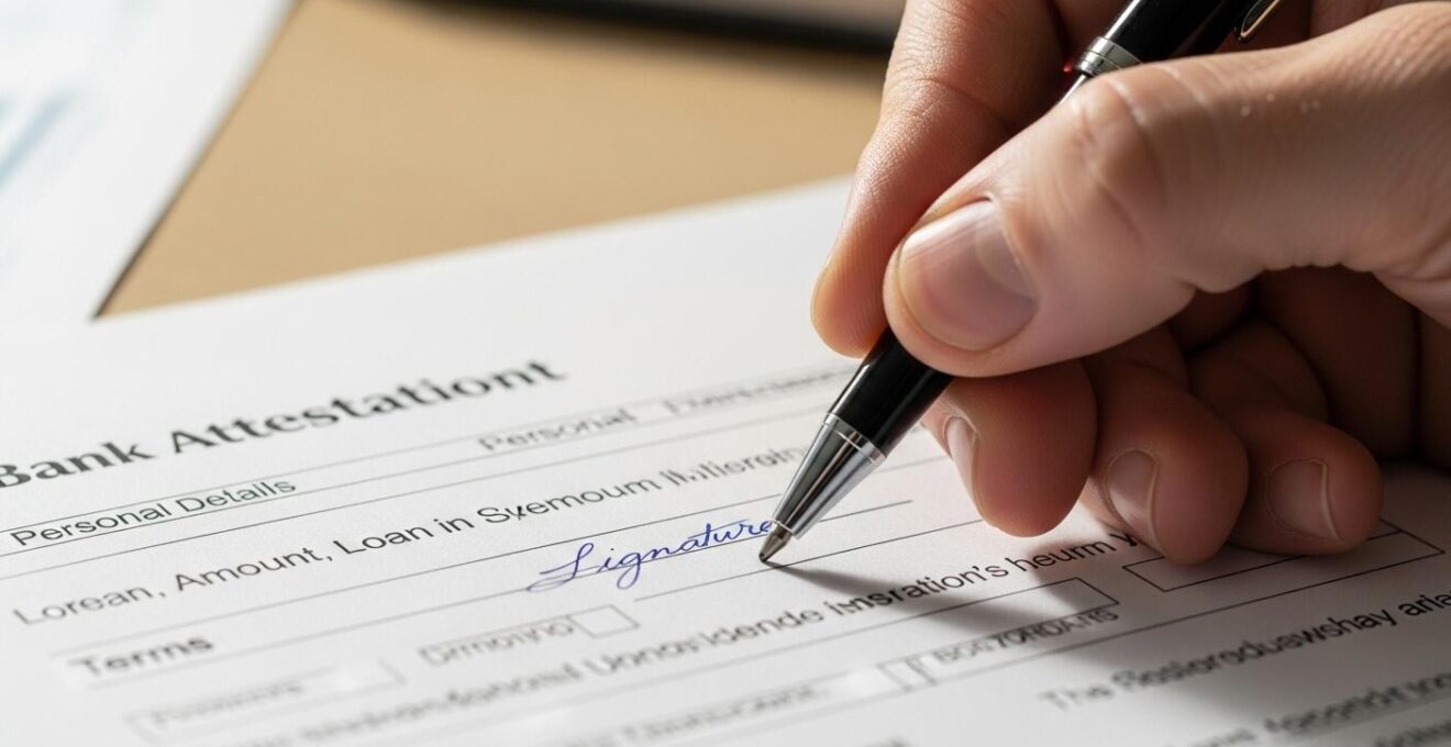 Détail macro d'un justificatif bancaire officiel attestant l'obtention d'un financement.